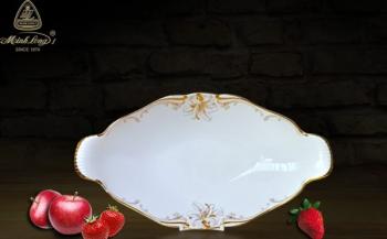 Dĩa trái cây IP - Đài các - Trang trí vàng