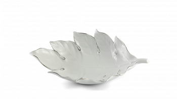 Dĩa trái cây Lá Sake 42.5cm (Chỉ Bạch Kim)