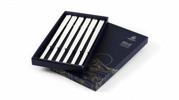 Bộ 6 đôi đũa sứ dưỡng sinh 24.4 cm - Trắng