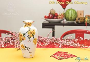 Bình hoa 27 cm- Hoa mai