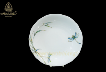 Dĩa tròn 27cm - Mẫu Đơn - Thanh Trúc