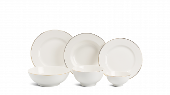 Bộ đồ ăn 14 sản phẩm - Jasmine IFP - Chỉ vàng