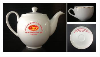 Bộ trà 0.5 L - Camellia - Chỉ Vàng - In2