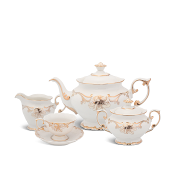 Bộ trà 1.3 L - Đài Các - Trang Trí Vàng