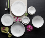 Bộ bàn ăn 14 SẢN PHẨM - Sen IFP - chỉ bạch kim